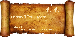 Andaházy Amadil névjegykártya